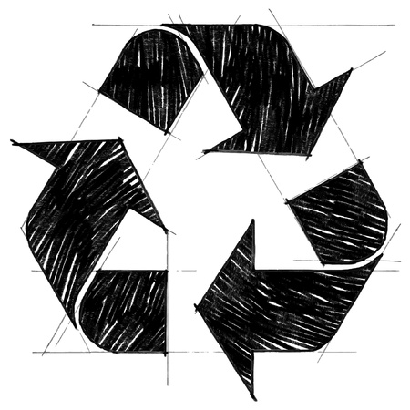 Icon recycle sketchbook styleのイラスト素材