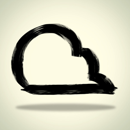 Cloud ink paint vector sketchbookのイラスト素材