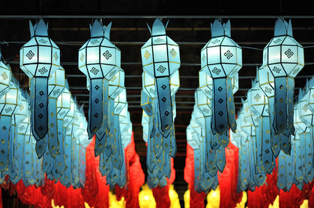 Lantern festival in Thailandの写真素材