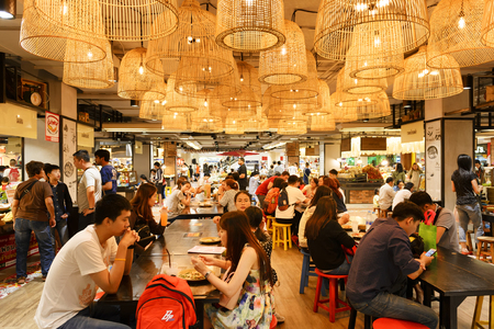 CHIANG MAI THAILAND - JUNE 24, 2017 : Food court market , Unidentified popular tourists come shopping market is famous for food, sweets food and souvenirs at Robinson. Open daily, recommended places.のeditorial素材