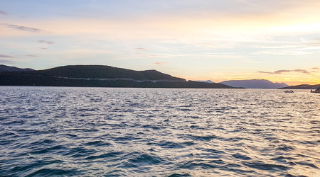Sunset on Seaの写真素材