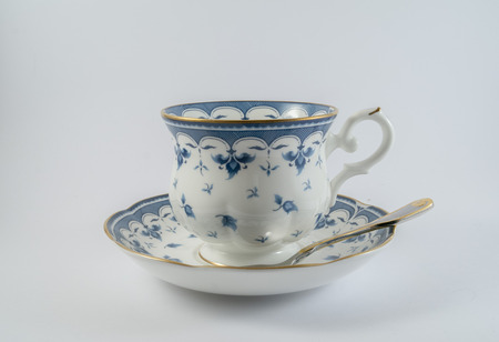Mug with blue detailsの写真素材