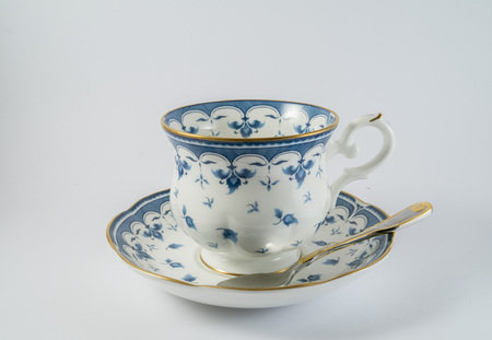 Classic mug with spoonの写真素材