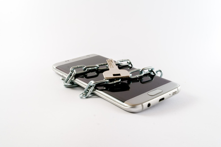 Phone lock with passkeyの写真素材