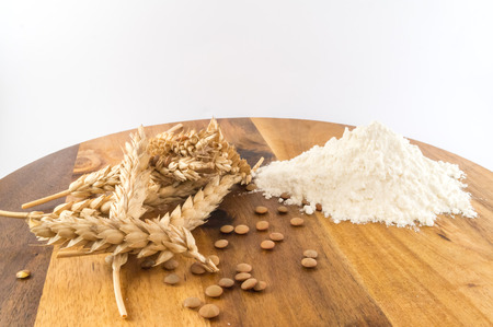 Wheat and flourの写真素材