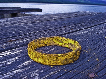 Lost ring in a lakeの写真素材