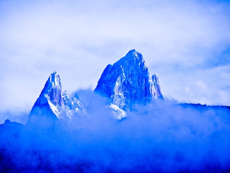 Two mountains の写真素材