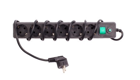 The surge protector on a white background