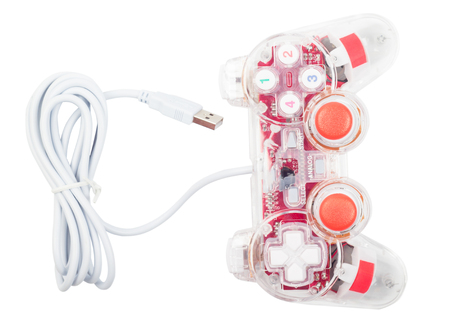 the joystick for the computer on a white background