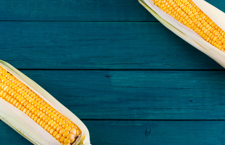 corn on a tableの写真素材