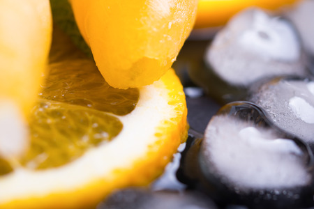 ice cream Fruit ice on a tableの写真素材