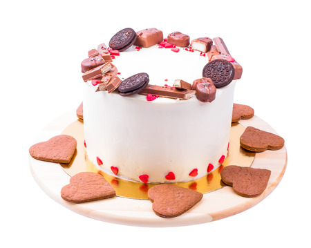 Cake on a white background