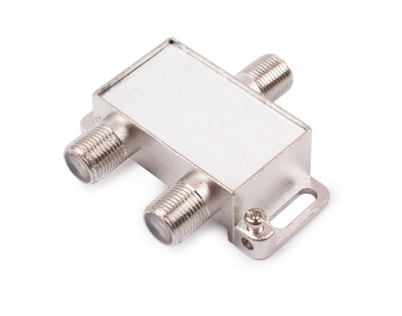 Splitter for an antenna cable isolatedの写真素材