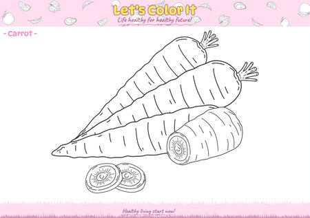 Lets color it . Coloring page with cute cartoon. Educational game for children. fun activities for kids to play and learn.のイラスト素材