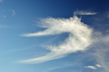 white cloud  with blue sky background in nice day の写真素材