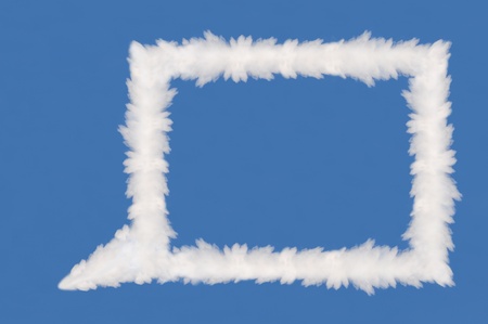 cloud on blue background,idea box,cloud box の写真素材