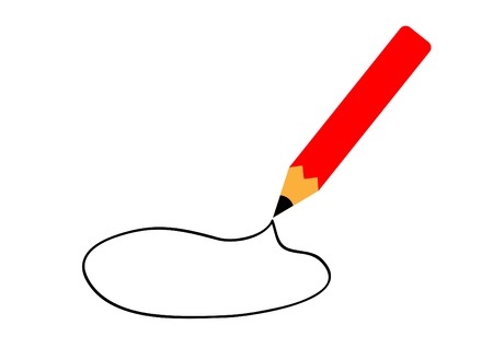 drawing  by color pencil,sketching  by pencil,vector のイラスト素材