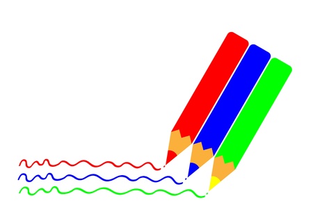 drawing  by color pencil,sketching  by pencil,vector のイラスト素材