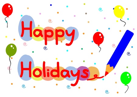 colorful balloons on the background  , set of colorful  balloons , text box , happy holidays ,のイラスト素材