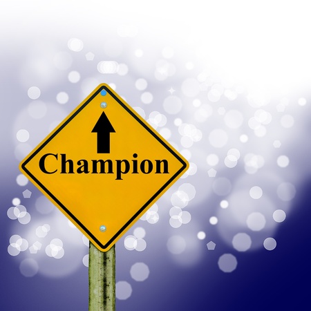 business sign on  board with bokeh  backgroundの写真素材