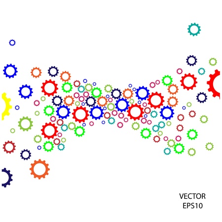 meshing gear on white background,industry sign,vectorのイラスト素材