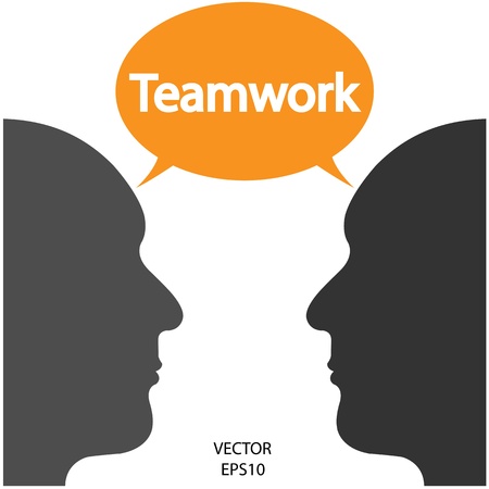 Silhouette of a head on white background,the concept of business icon,business symbol,vectorのイラスト素材