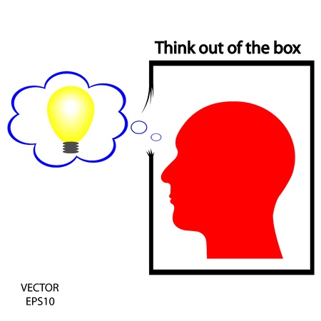 Silhouette of a head on white background,the concept of business icon,business symbol,vectorのイラスト素材