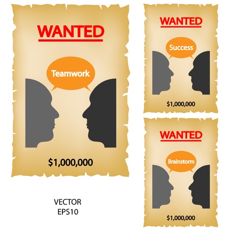 set of old wanted paper,antique page , wanted sheets ,vintage wanted poster ,create old papersのイラスト素材