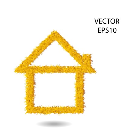 simple home ,think box,idea box,grass symbol,text box のイラスト素材