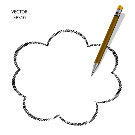 business symbol,concept of creation,drawing by color pencil,vector のイラスト素材