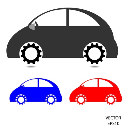 meshing gear on white background,industrial driving,vectorのイラスト素材