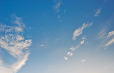 white cloud with blue sky background, blank on blue sky for sample texts , texts box, idea box 