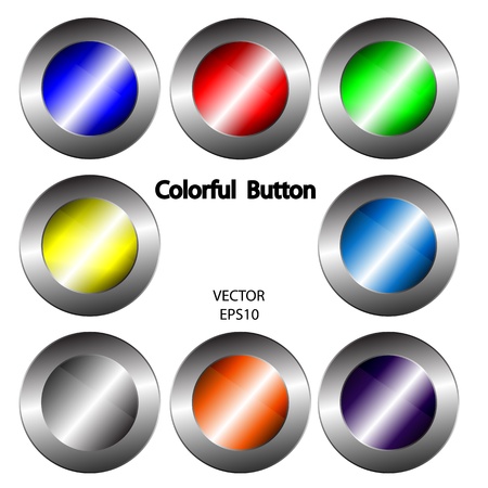 group of colorful buttomのイラスト素材