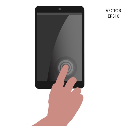 hand and smart phones icon,business concept,IT concept, のイラスト素材