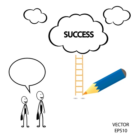 business concept,way of success,pencil designのイラスト素材