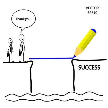 business concept,way of success,pencil designのイラスト素材