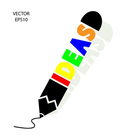 Drawing   sketching by color pencil, business concept, vectorのイラスト素材