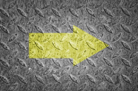 traffic sign on grunge floor, old backgroundの写真素材