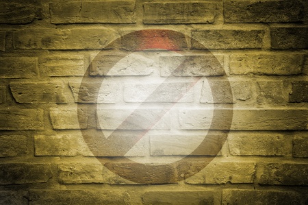 traffic sign on grunge floor, old backgroundの写真素材