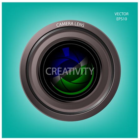 Camera lens on background,vectorのイラスト素材