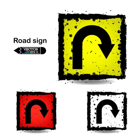 road sign on background ,grunge style,vectorのイラスト素材