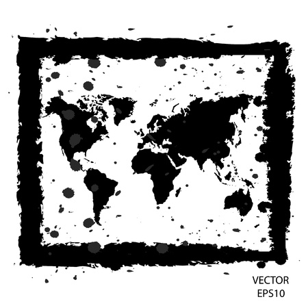 World map ,color splash backgroundのイラスト素材