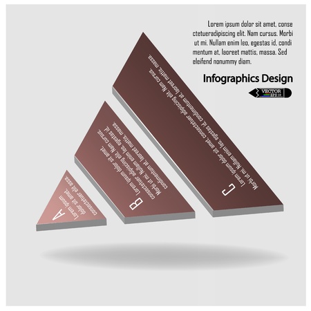 colorful presentation template with numbers and place for your text  のイラスト素材