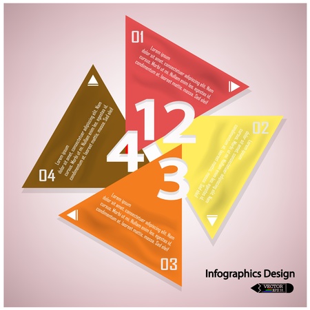 Modern colorful infographics options banner  can be used for work flow layout, diagram, number options, web design or presentation template   ,vectorのイラスト素材
