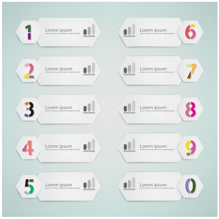 Numbers set template,vector illustration  のイラスト素材