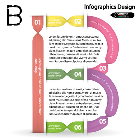 colorful infographics options banner illustration for workflow layout, diagram, number options, step up options, web design, infographics or presentation templateのイラスト素材
