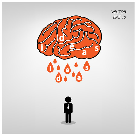 businessman and business ideas  vector illustrationのイラスト素材
