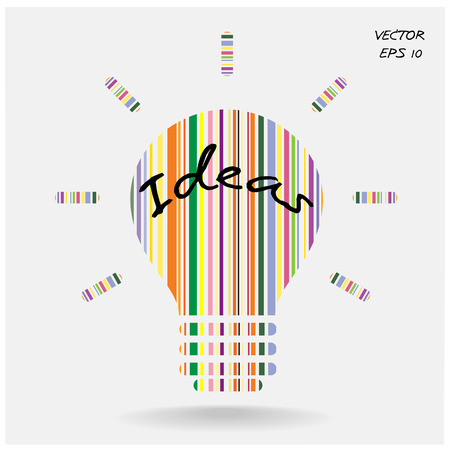 Creative light bulb, Business and ideas concepts,Vector illustration のイラスト素材