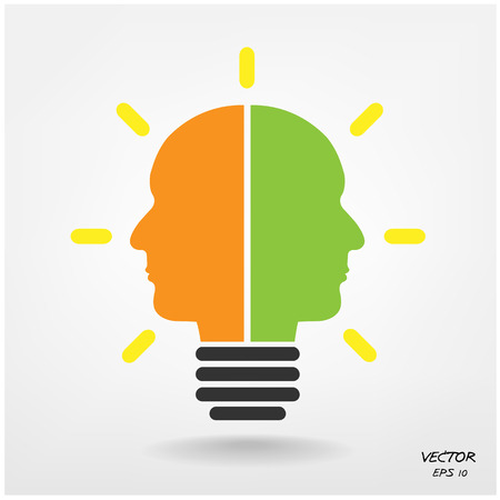 Creative light bulb, Business and ideas concepts,Vector illustration のイラスト素材