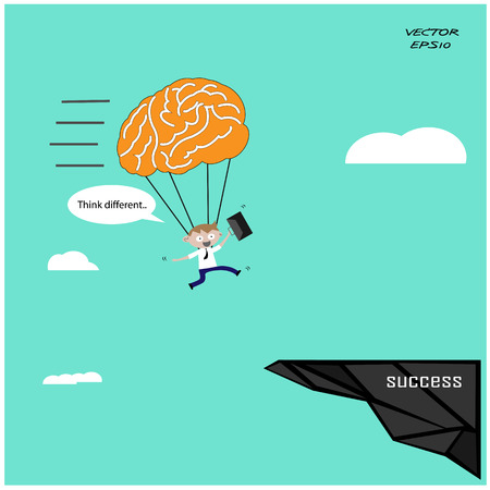 Think different, stand out from crowd vector illustrationのイラスト素材